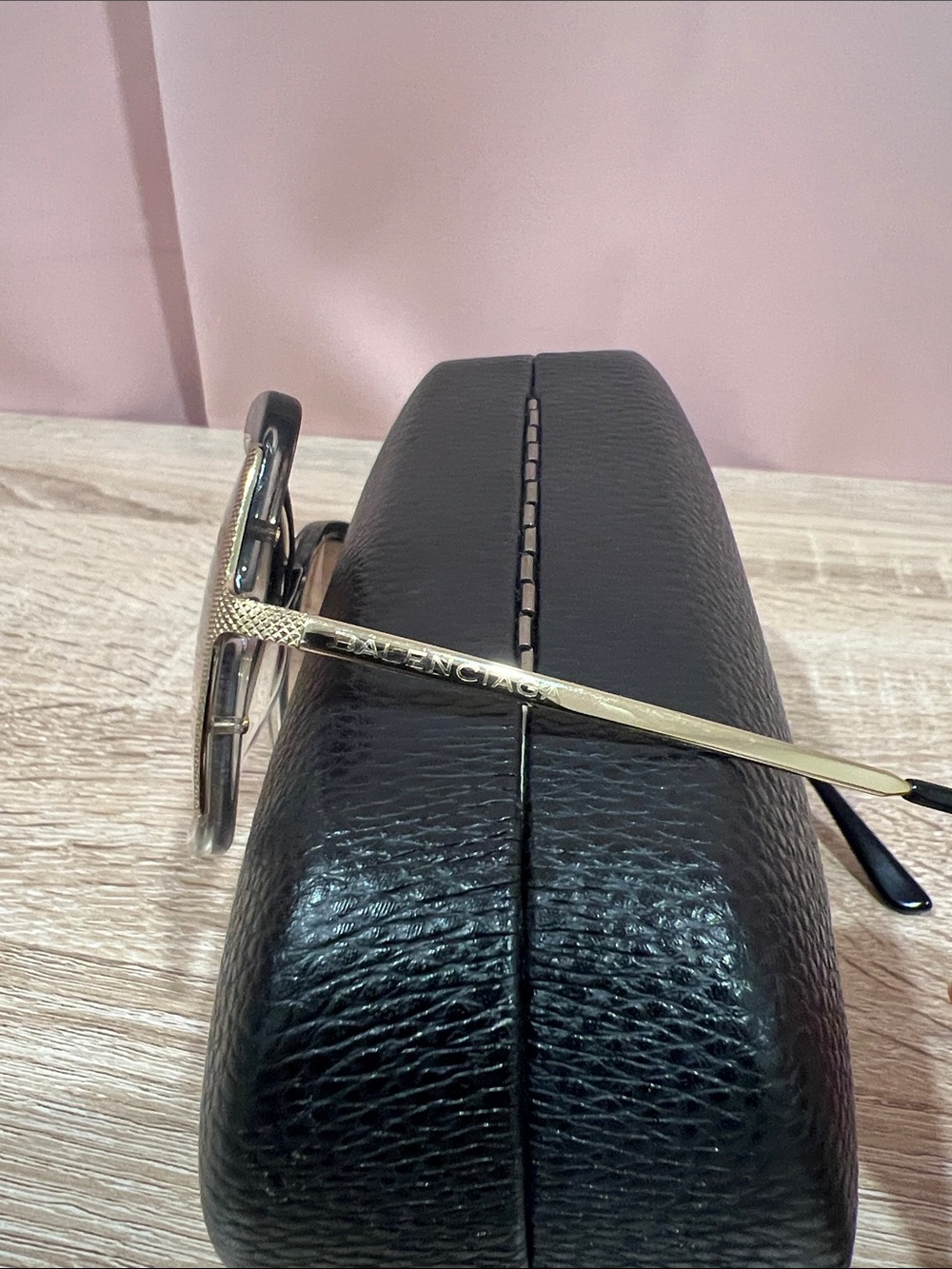 Balenciaga Black-to-Clear Frame Sunglasses with Brown Gradient Lenses - Picture 2 of 4